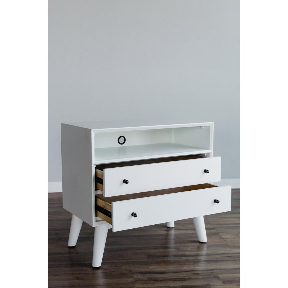 Flynn Large Nightstand, White. Picture 6