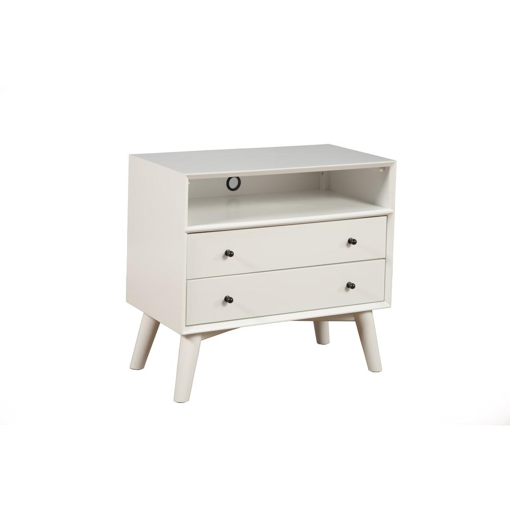 Flynn Large Nightstand, White. Picture 1