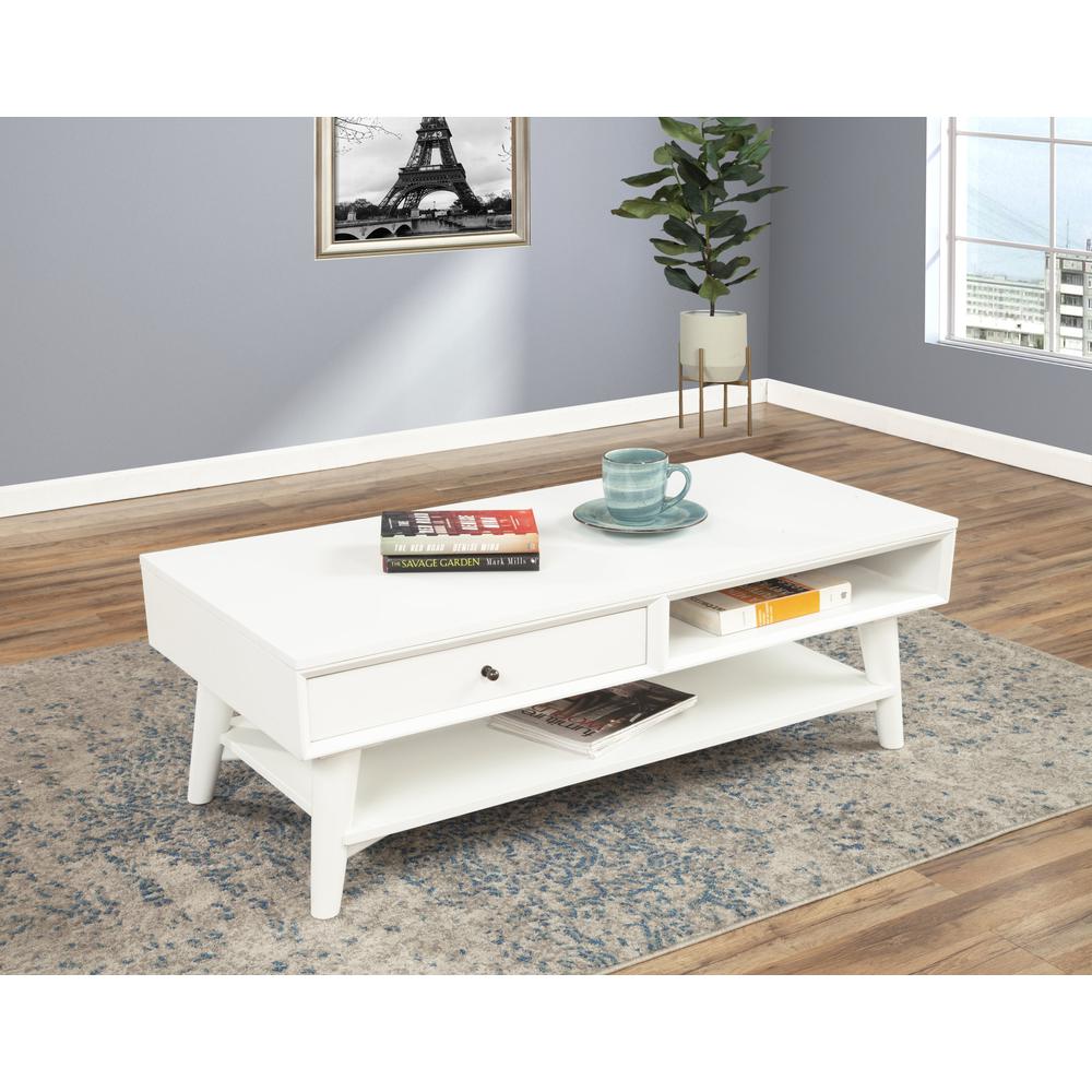 Flynn Coffee Table, White. Picture 2