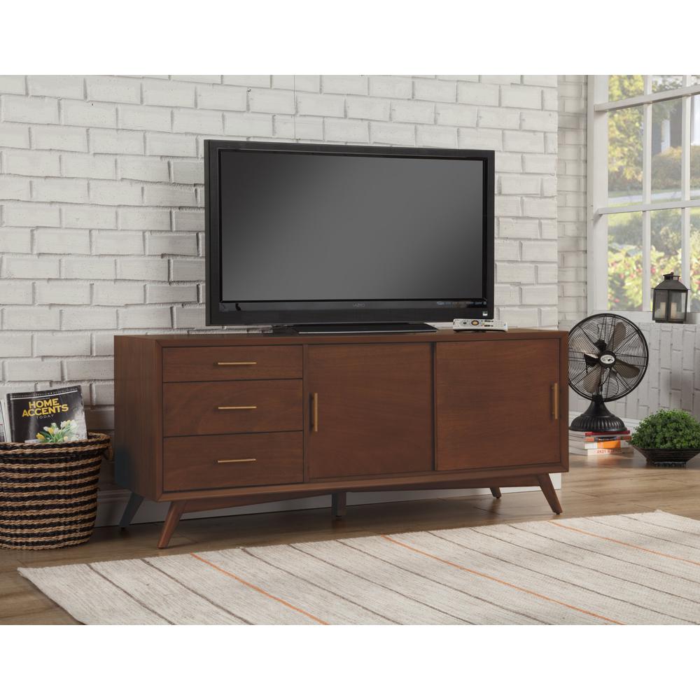 Flynn Large TV Console, Walnut. Picture 1