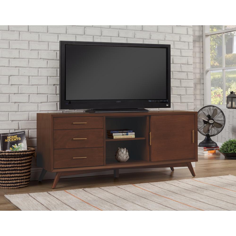 Flynn Large TV Console, Walnut. Picture 2