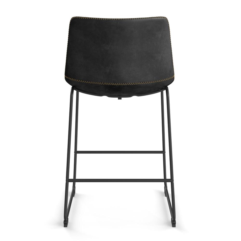 Petra-Counter Set of 2 Stools stool, Black-Black Frame. Picture 4
