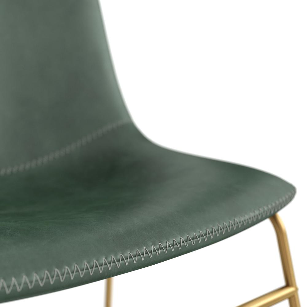 Petra Chairs - Set of 2 chair, Green - Gold Frame. Picture 5