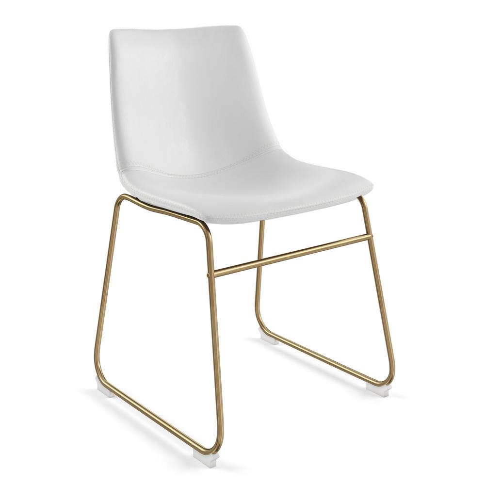 Petra Side Chairs with Gold Legs (Set of 2). The main picture.