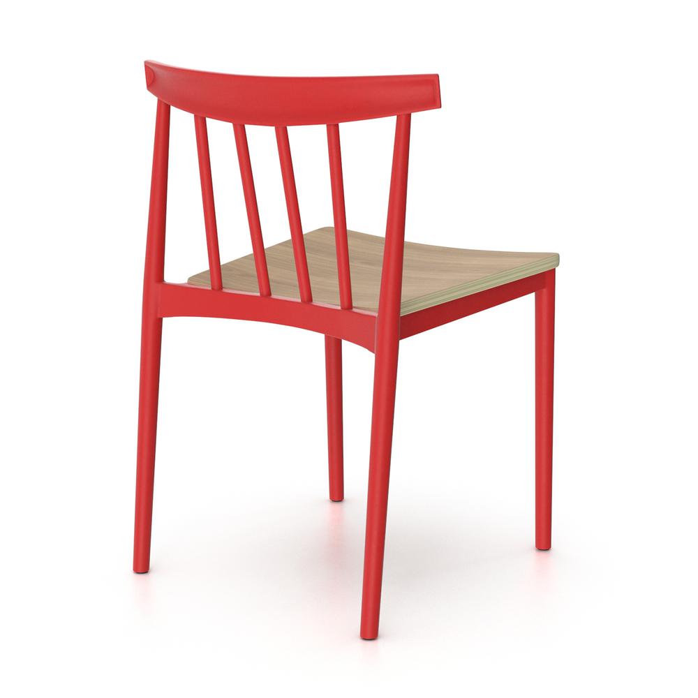 Benjamin Side Chair, Red. Picture 3