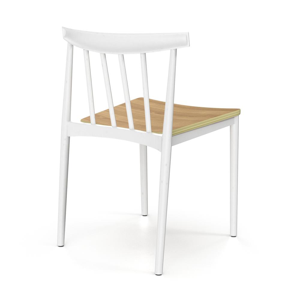 Benjamin Side Chair, White. Picture 3