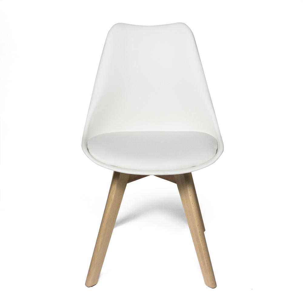 Celine - Natural Legs Side Chair, White / White Seat. The main picture.