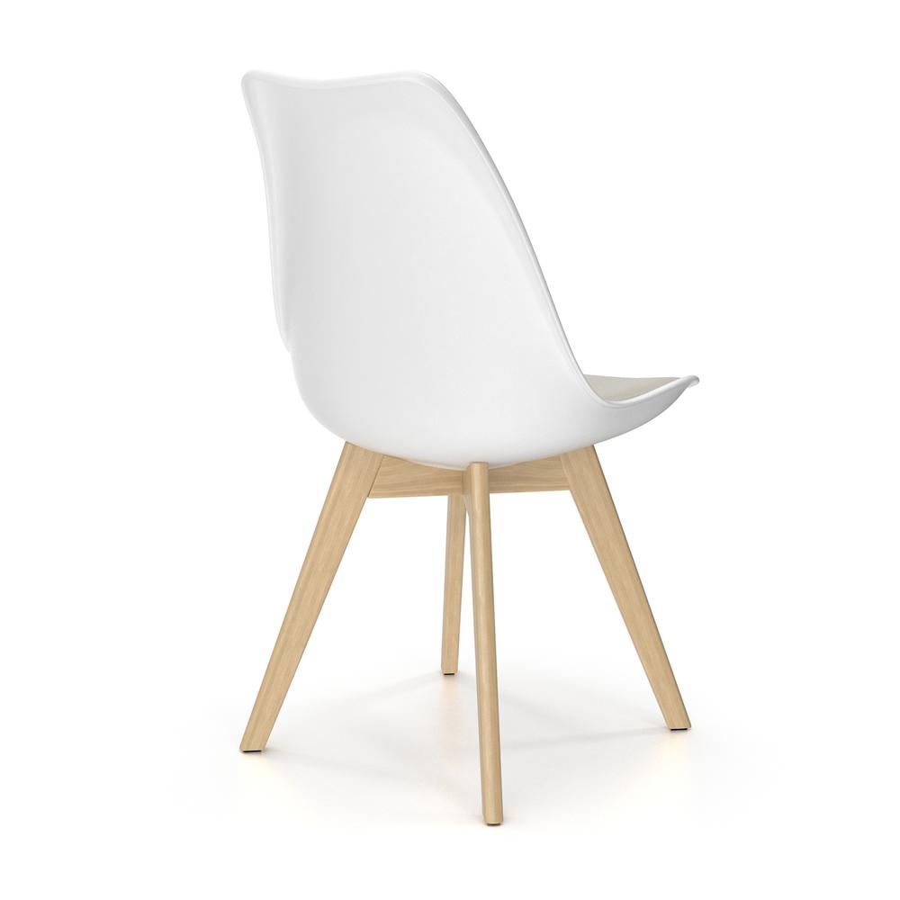 Celine - Natural Legs Side Chair, White / White Seat. Picture 14
