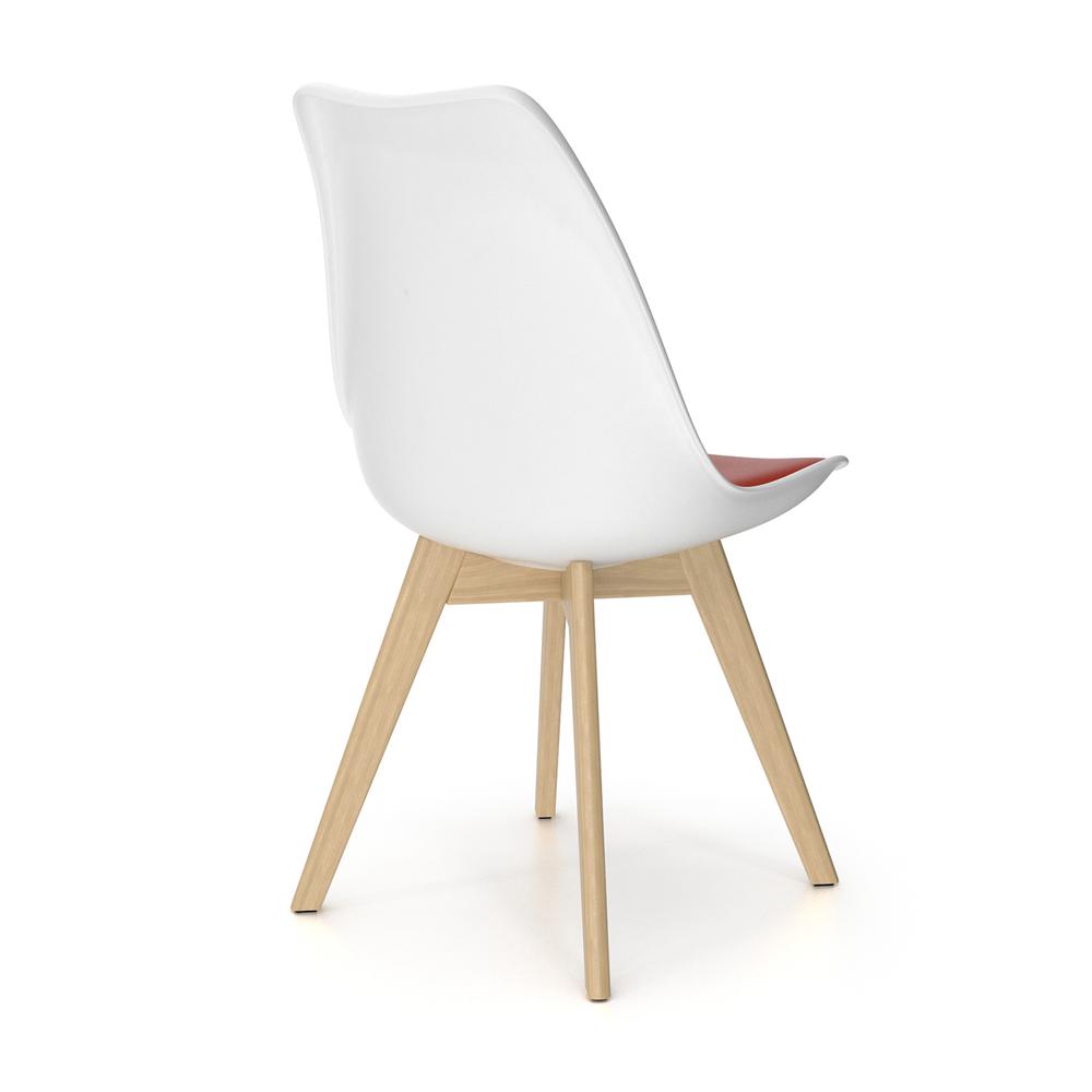 Celine - Natural Legs Side Chair, White / White Seat. Picture 15