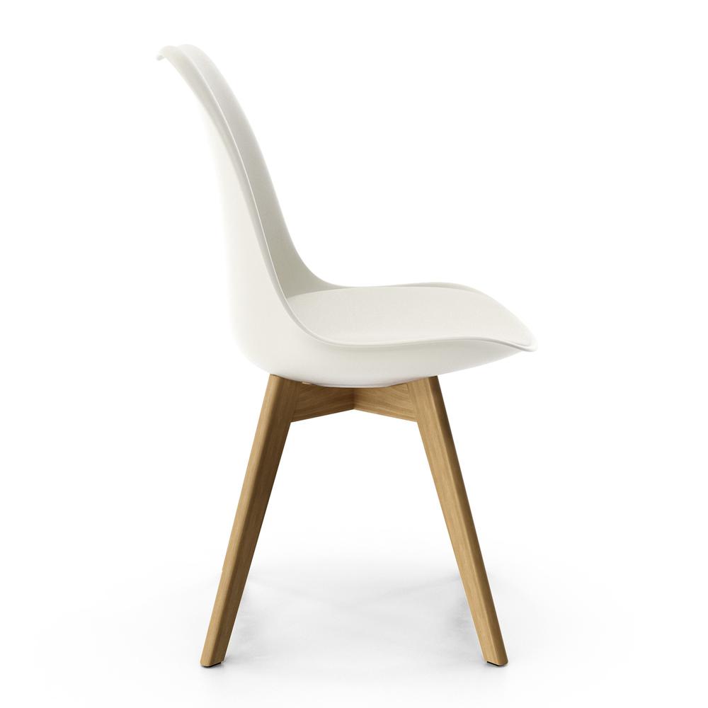 Celine - Natural Legs Side Chair, White / White Seat. Picture 21