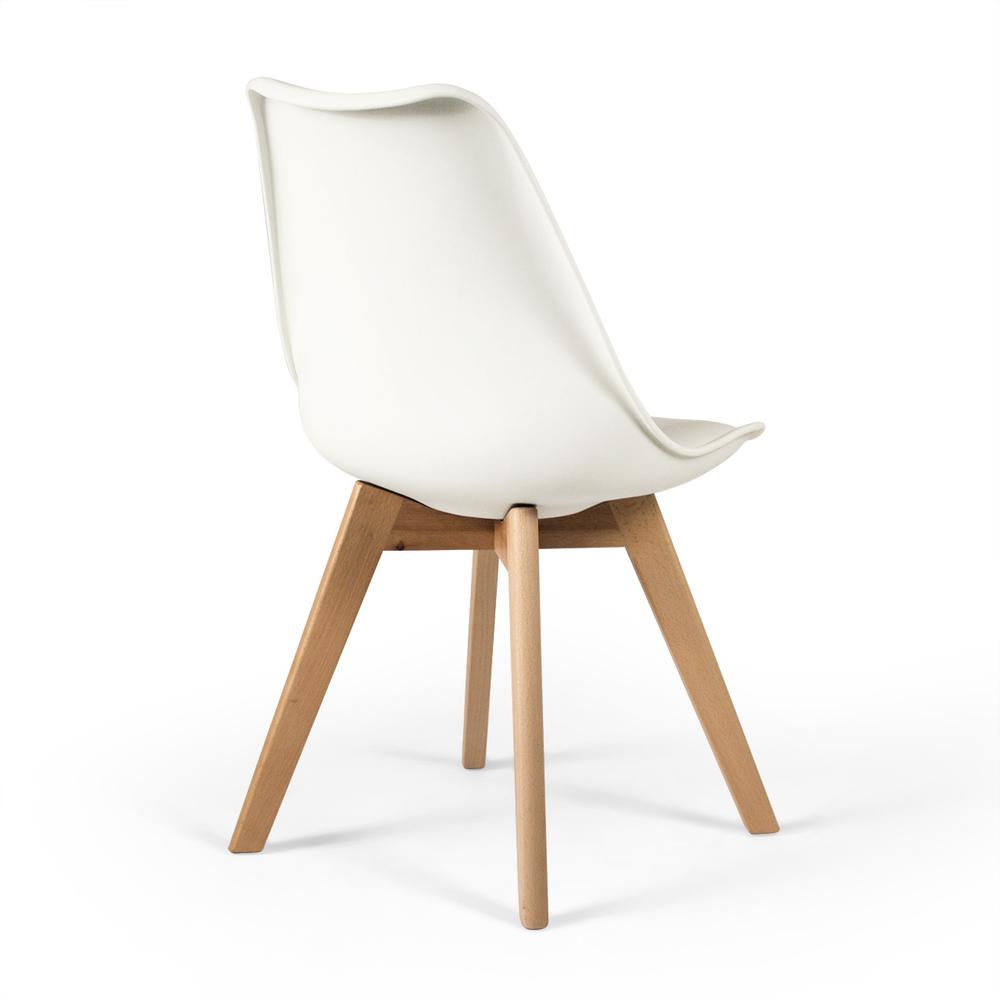 Celine - Natural Legs Side Chair, White / White Seat. Picture 25