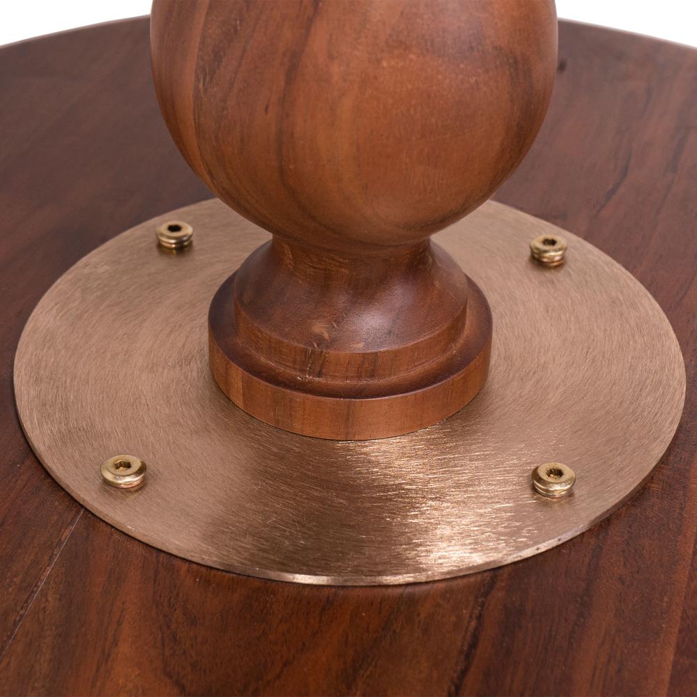 Side Table  in Walnut/     Brush Metal. Picture 8