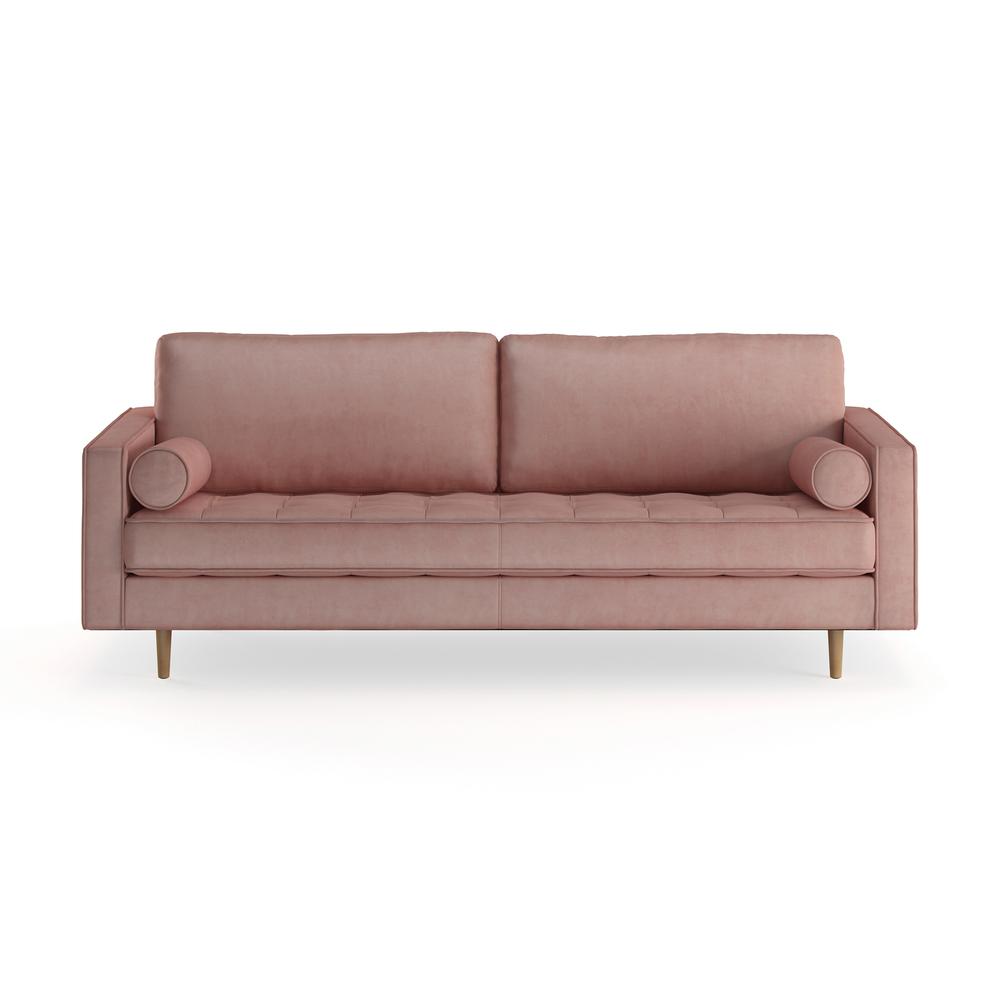 Bloomfield Velvet sofa, Blush Pink Velvet. The main picture.