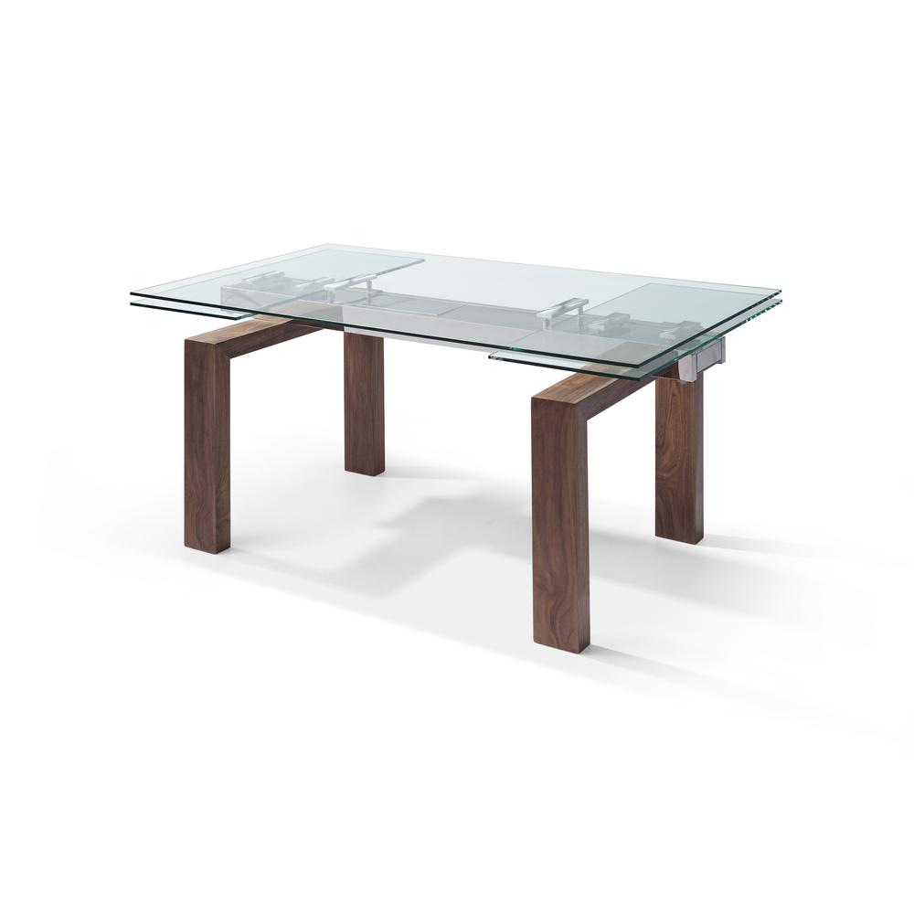 Davy Extendable Dining Table in Walnut. Picture 4