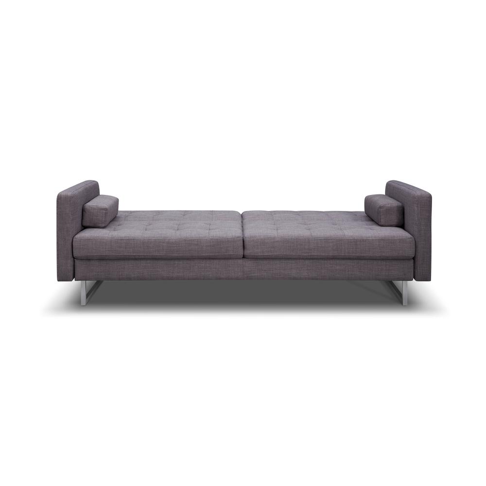 Giovanni Sofa Bed Gray Fabric Stainless steel legs.. Picture 4