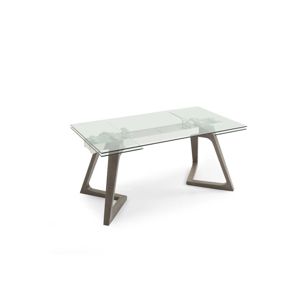 Delta Extendable Dining Table in Gray. Picture 5