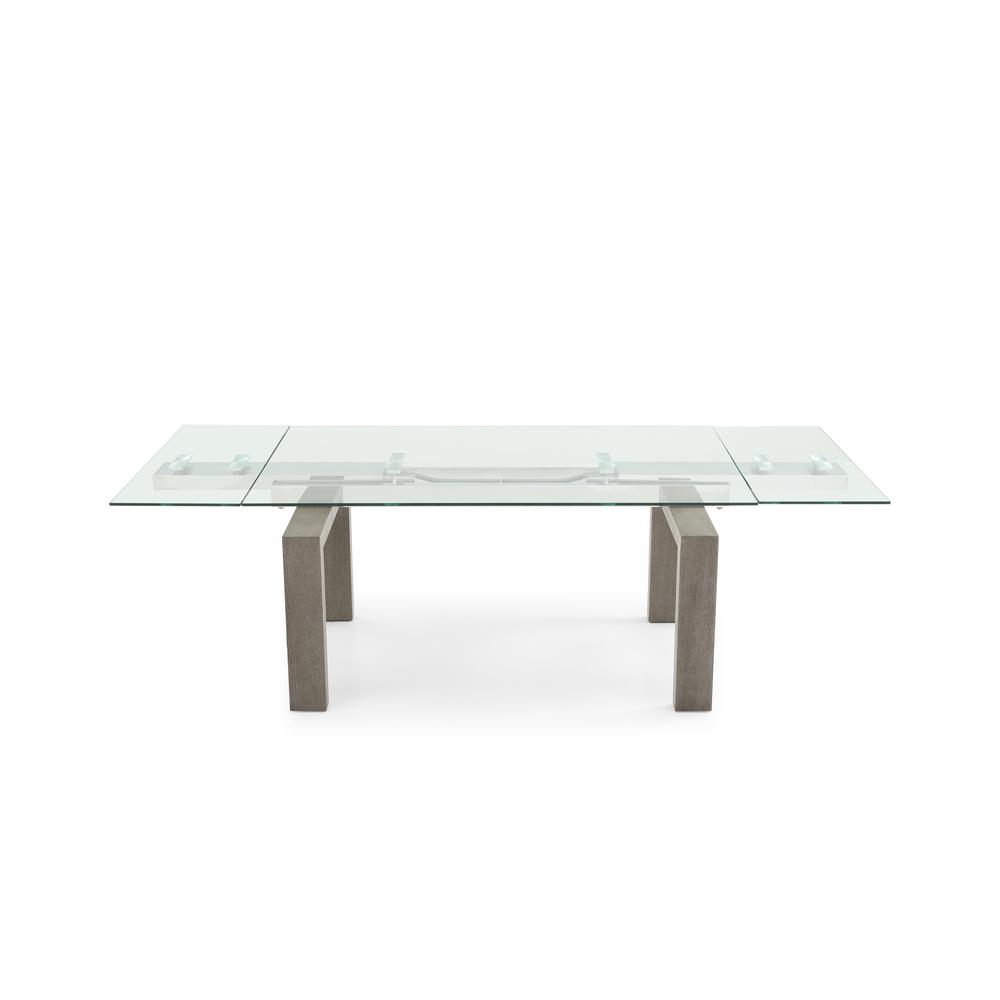 Davy Extendable Dining Table in Gray. Picture 1