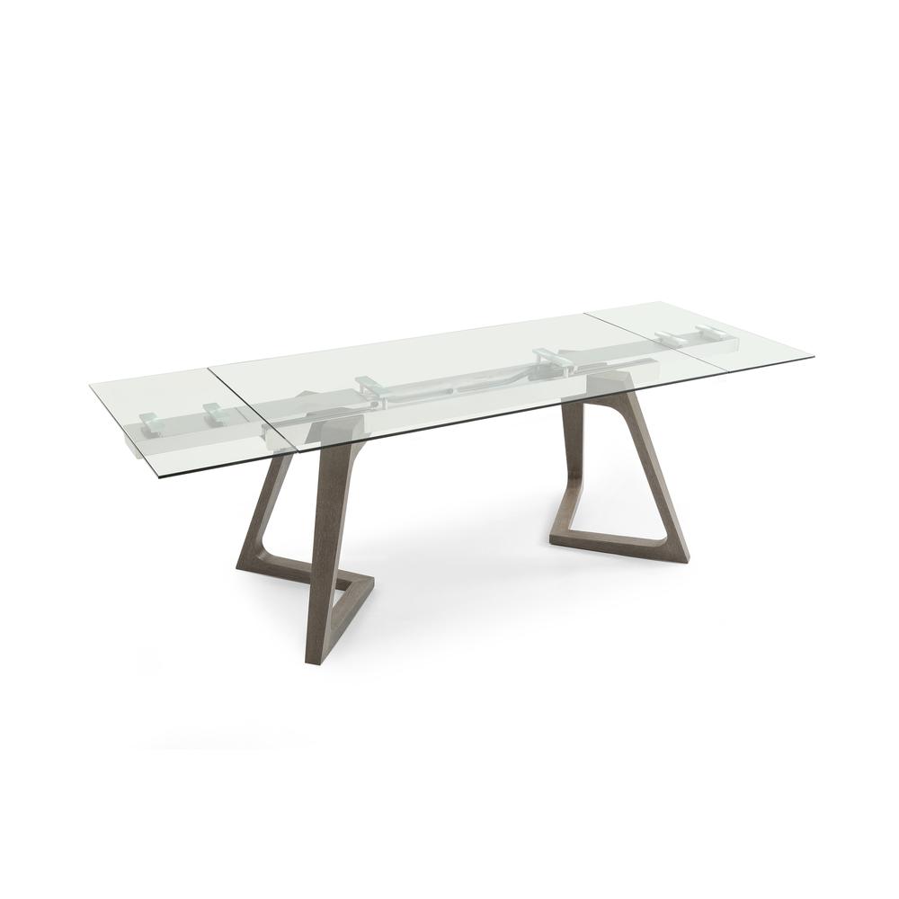 Delta Extendable Dining Table in Gray. Picture 3