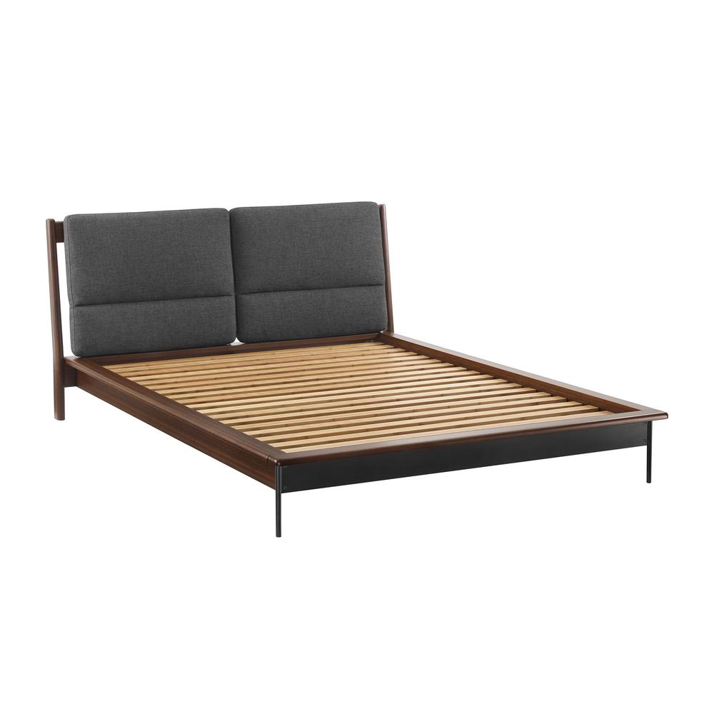 Park Avenue King Platform Bed with Fabric, Ruby. Picture 2