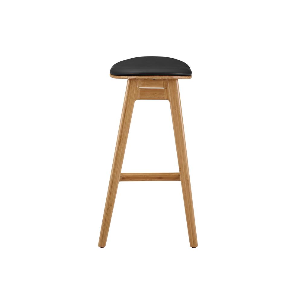 Skol Counter Height Stool With Leather Seat, Caramelized, (Set of 2). Picture 4