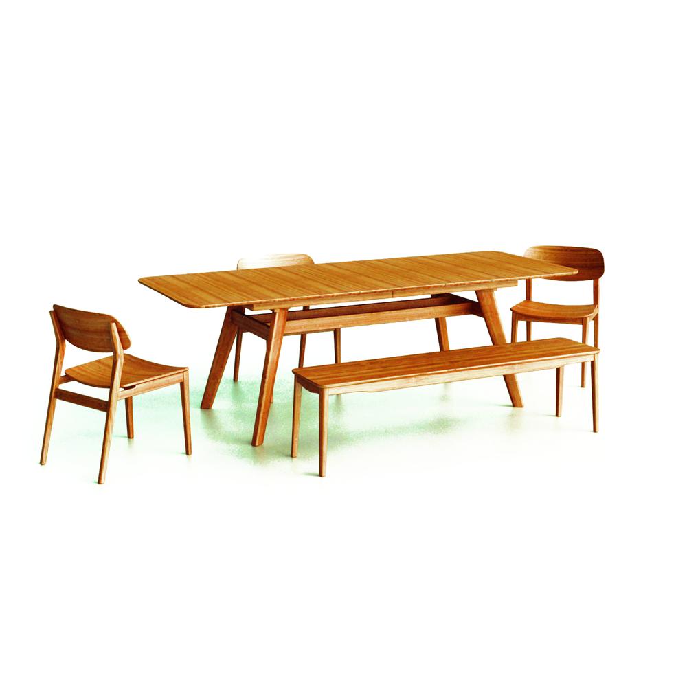 Currant 72 - 92" Extendable Dining Table, Caramelized. Picture 4