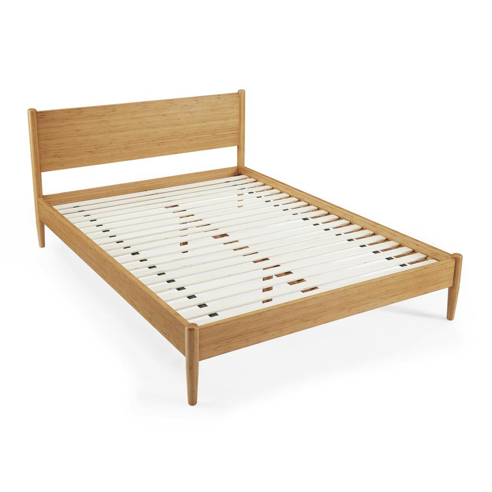 Ria Queen Platform Bed, Caramelized. Picture 1