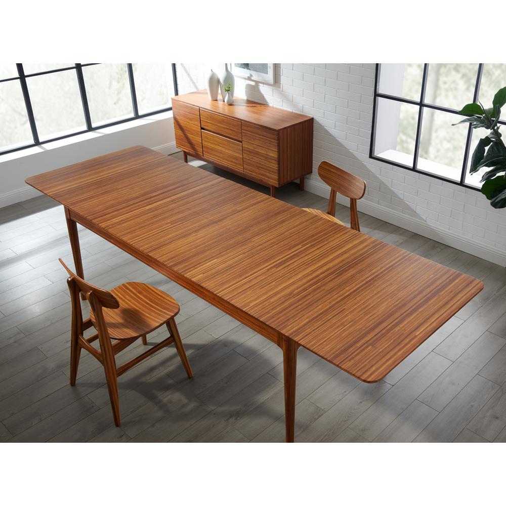 Erikka 110" Double-Leaves Extension Dining Table, Amber. Picture 4