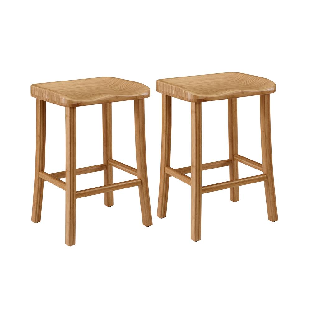 Tulip Counter Height Stool, Caramelized, (Set of 2). Picture 3