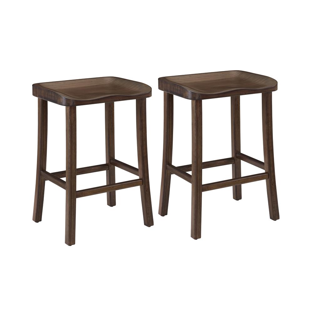 Tulip Counter Height Stool, Black Walnut, (Set of 2). Picture 4