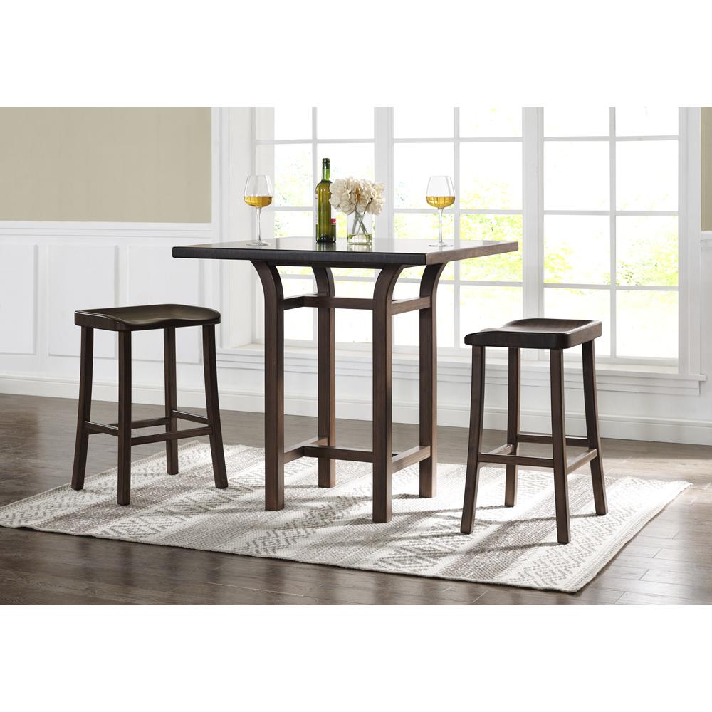 Tulip Counter Height Stool, Black Walnut, (Set of 2). Picture 2