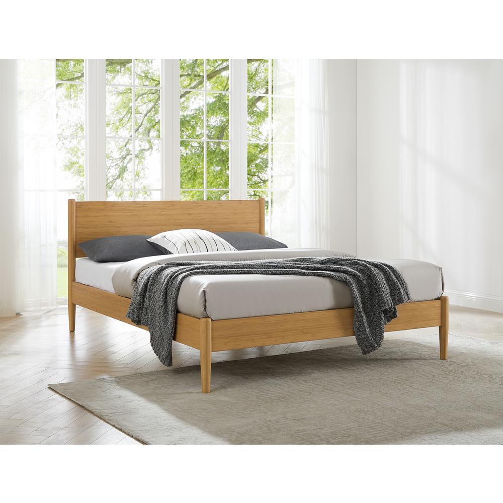 Ria Queen Platform Bed, Caramelized. Picture 3