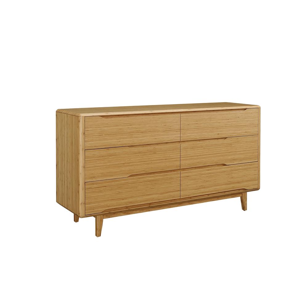 Currant Six Drawer Double Dresser, Caramelized. Picture 1