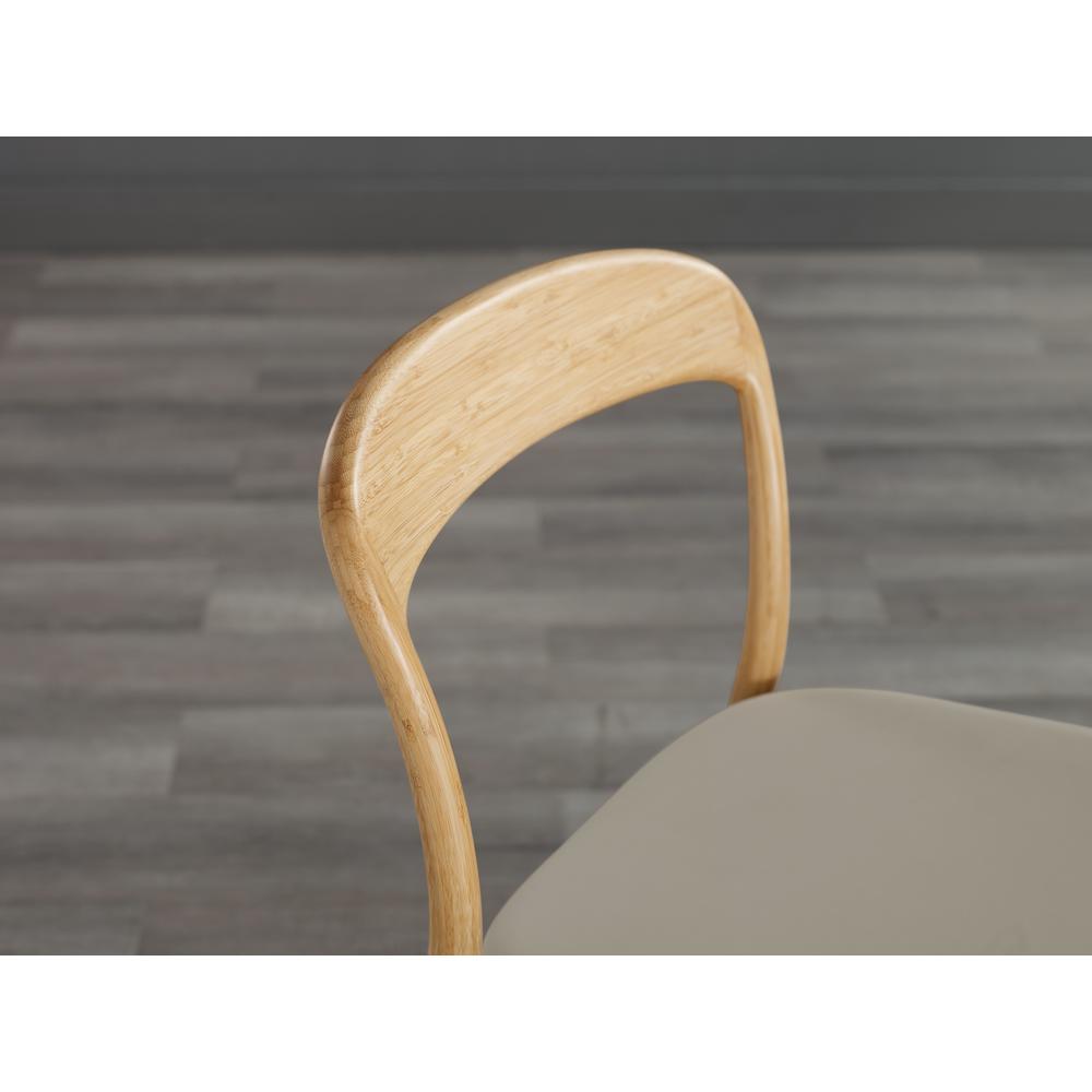 Hanna Dining Chair Leather Seat, Wheat (Set of 2). Picture 8