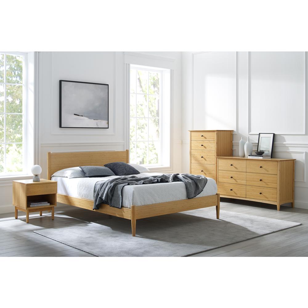 Ria Queen Platform Bed, Caramelized. Picture 12