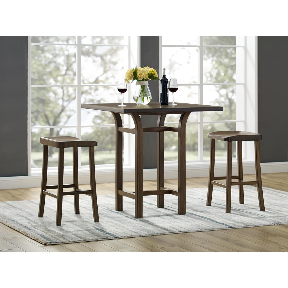 Tulip Counter Height Stool, Black Walnut, (Set of 2). Picture 8