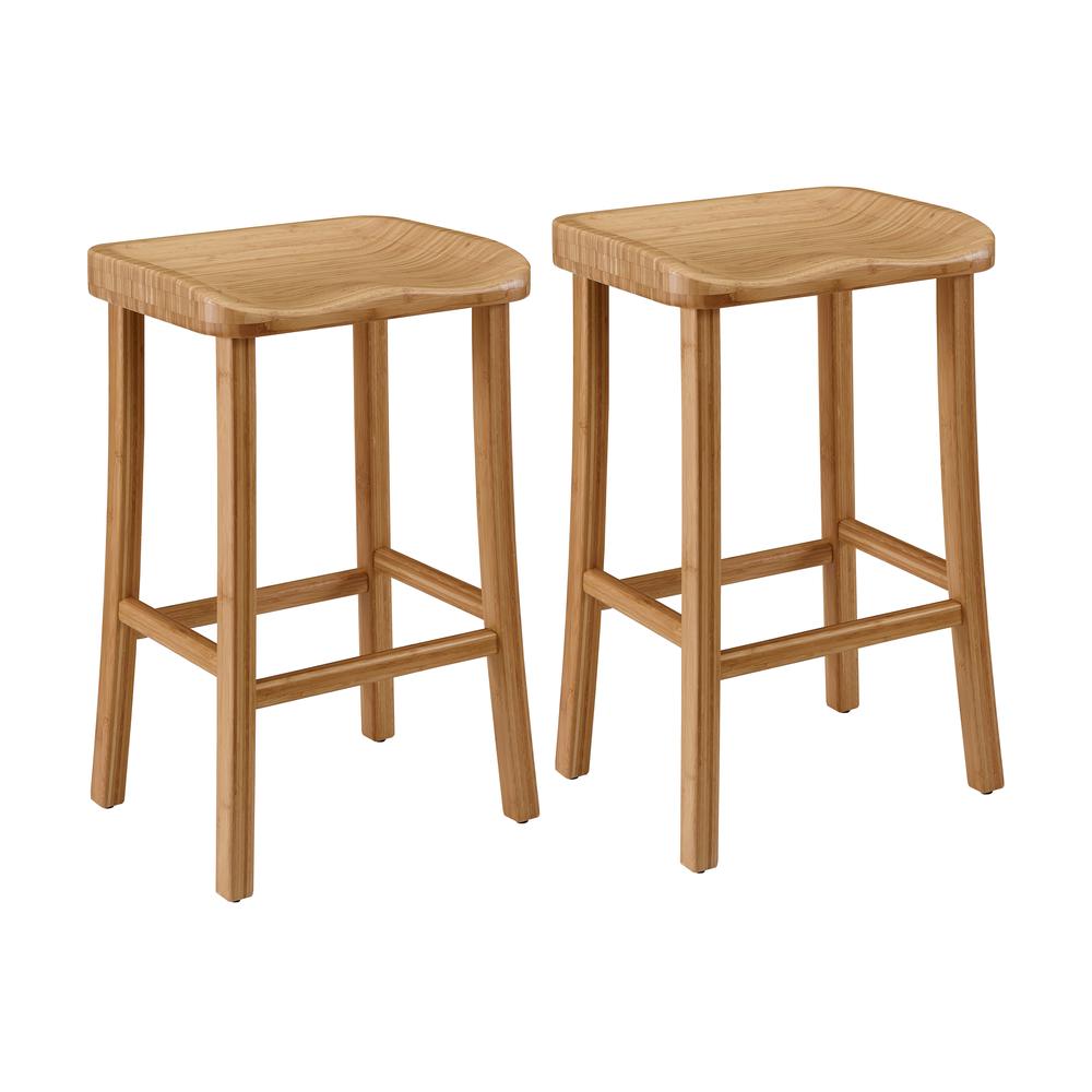 Tulip Bar Height Stool, Caramelized, (Set of 2). Picture 3