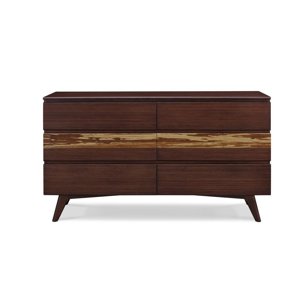 Azara Six Drawer Double Dresser, Sable. Picture 1