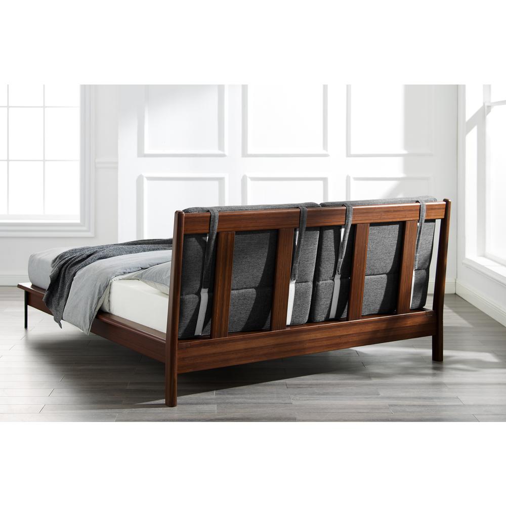 Park Avenue King Platform Bed with Fabric, Ruby. Picture 4