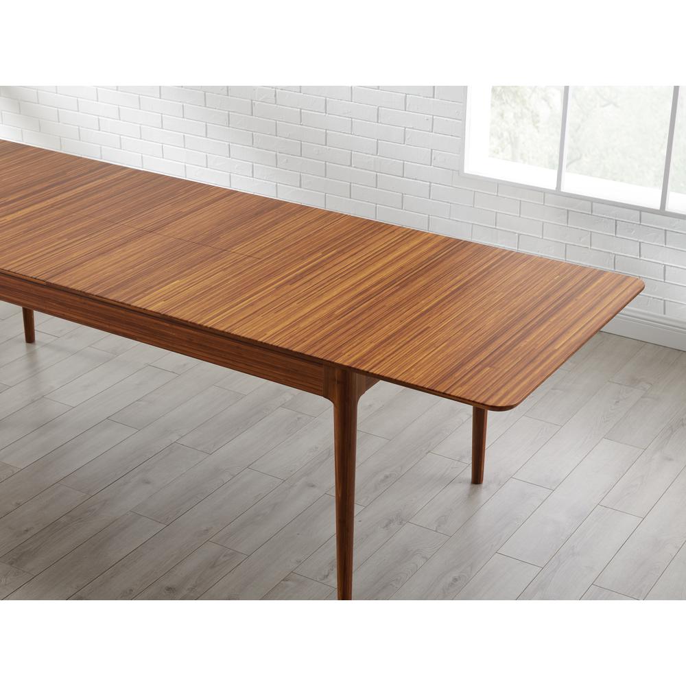 Erikka 110" Double-Leaves Extension Dining Table, Amber. Picture 7