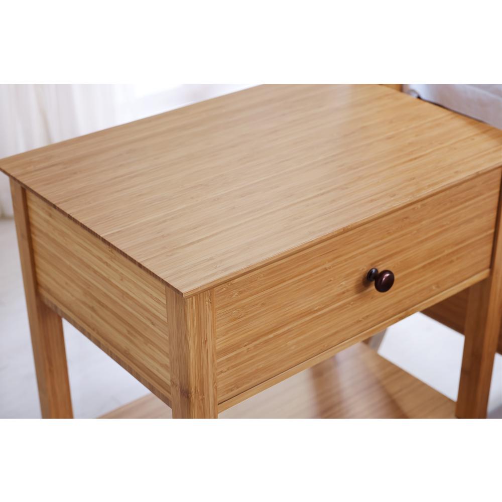 Willow 1 Drawer Nightstand, Caramelized. Picture 4
