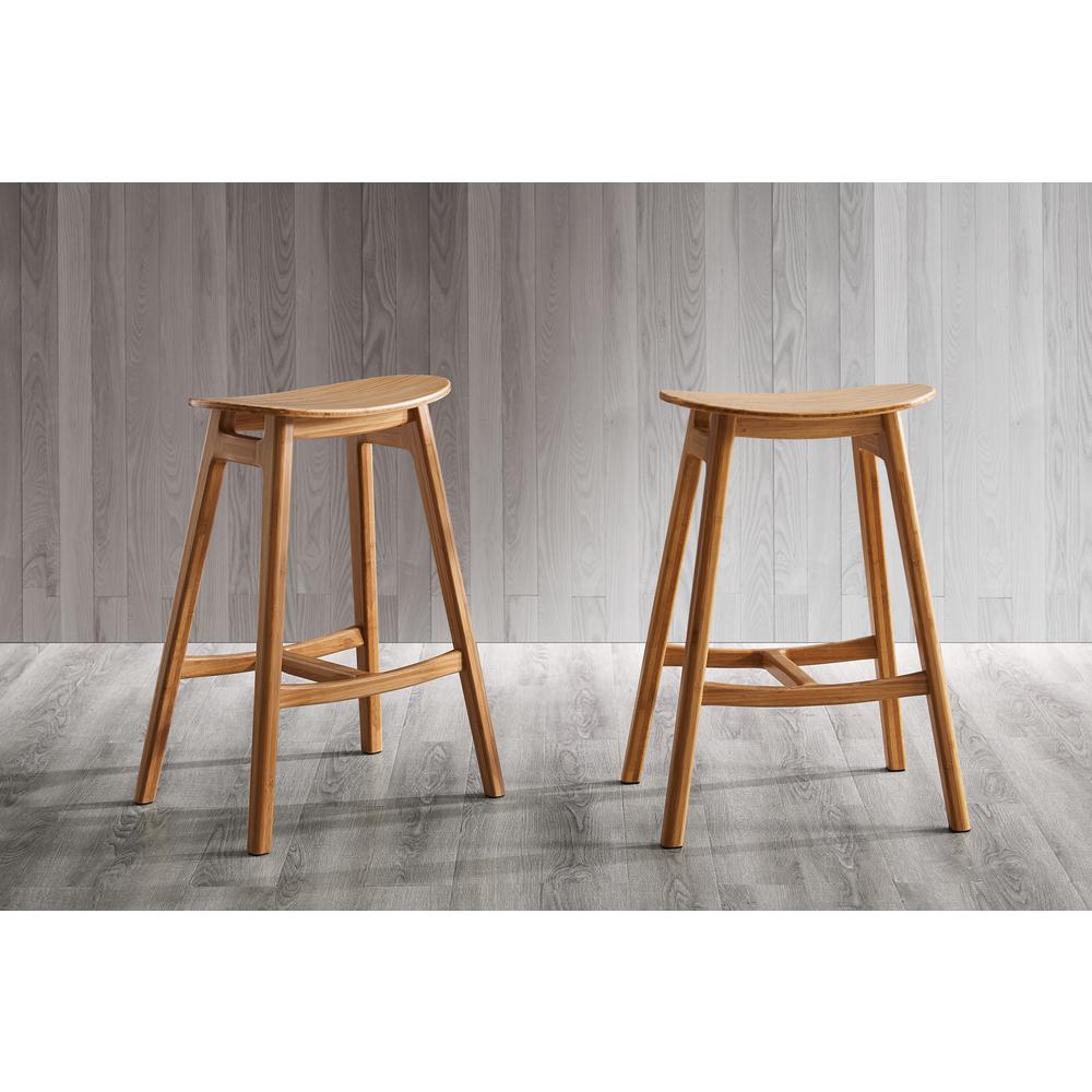 Skol 30" Bar Height Stool, Caramelized, (Set of 2). Picture 4