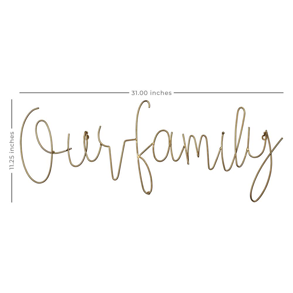 Stratton Home Decor Modern This is Our Family Metal Wall Decor Words. Picture 5