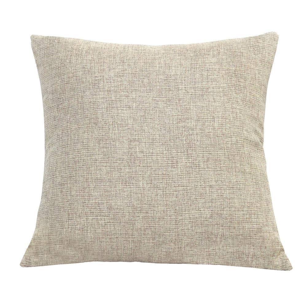 Stratton Home Decor Beige Tweed Pillow. The main picture.