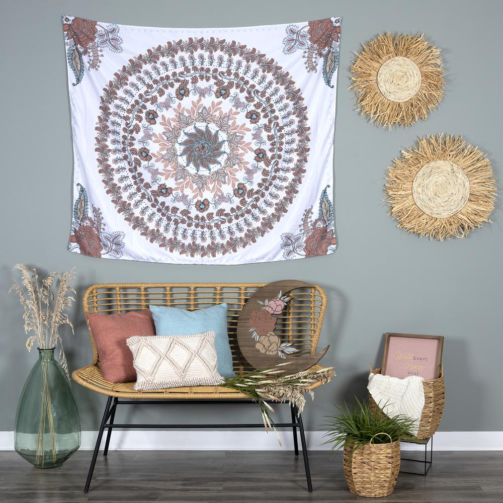 Stratton Home Decor Boho Floral Medallion Wall Tapestry. Picture 2