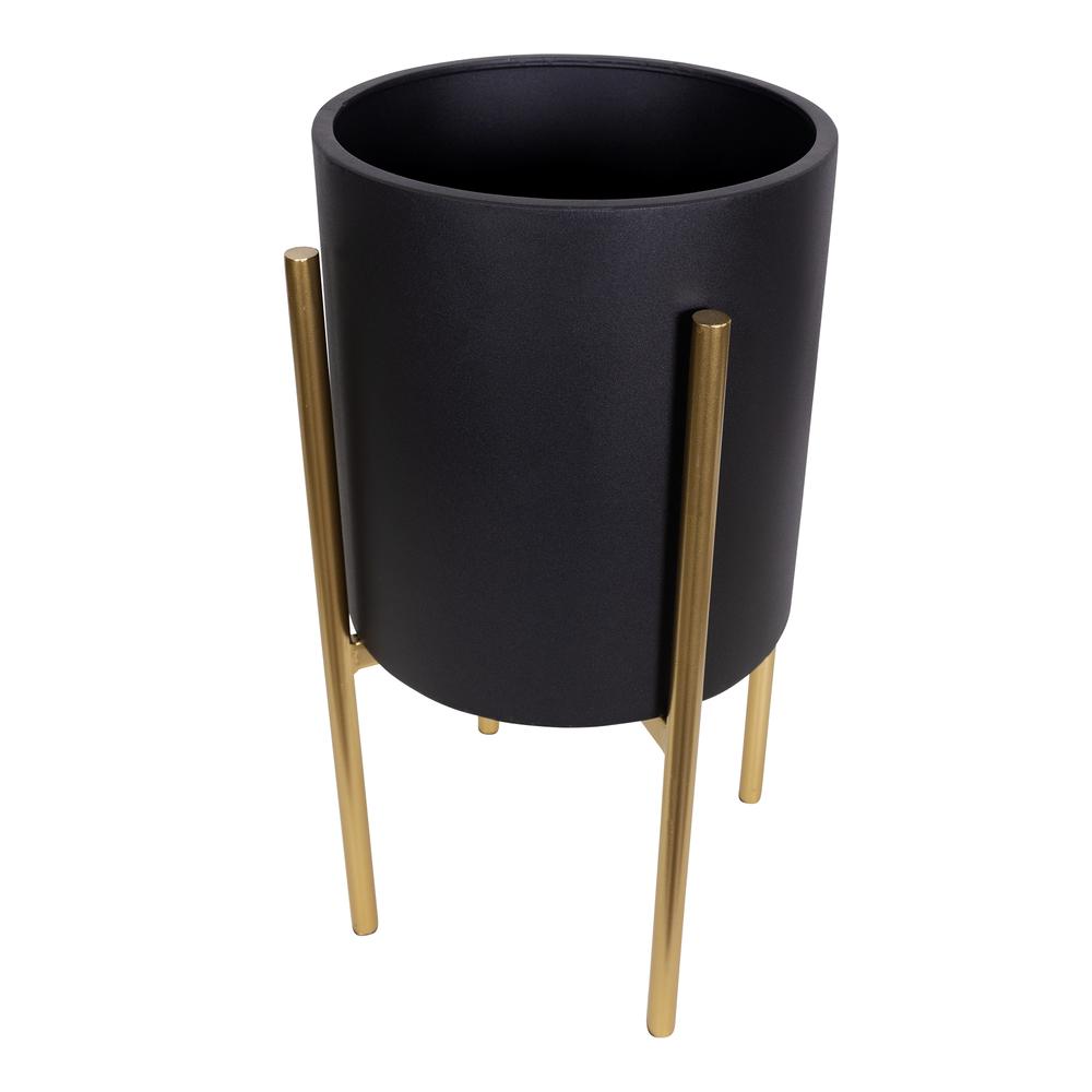 Stratton Home Decor Modern Black and Gold Metal Plant Stand. Picture 6