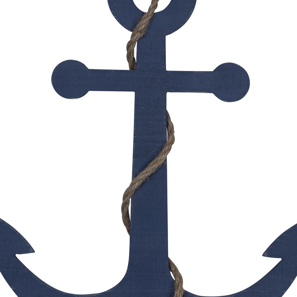 Stratton Home Decor Coastal Blue Hanging Anchor Wall Decor. Picture 3