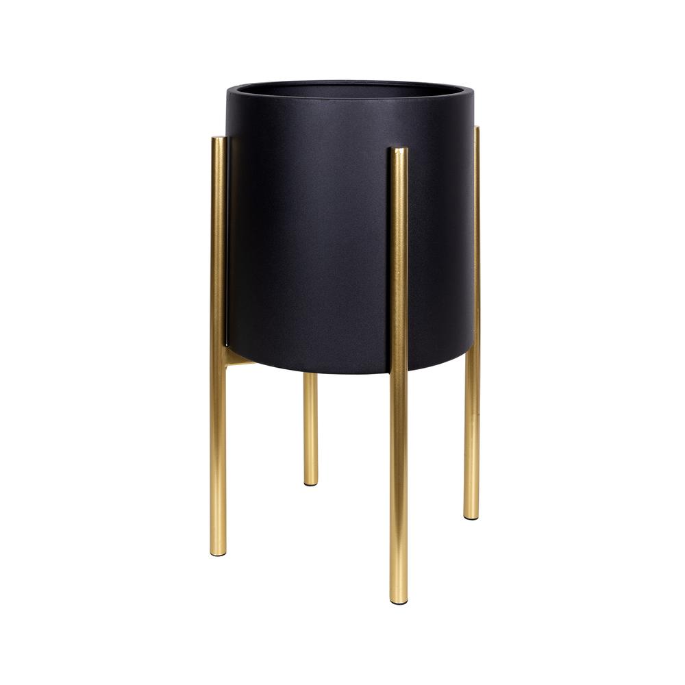 Stratton Home Decor Modern Black and Gold Metal Plant Stand. The main picture.