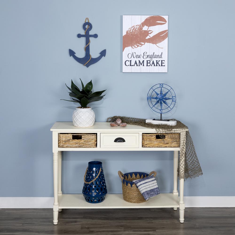 Stratton Home Decor Coastal Blue Hanging Anchor Wall Decor. Picture 2