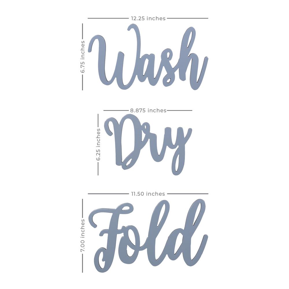 Stratton Home Decor Wash Dry and Fold Wood Wall Decor Words. Picture 4