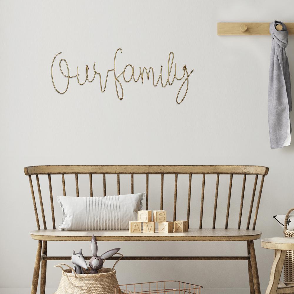 Stratton Home Decor Modern This is Our Family Metal Wall Decor Words. Picture 2